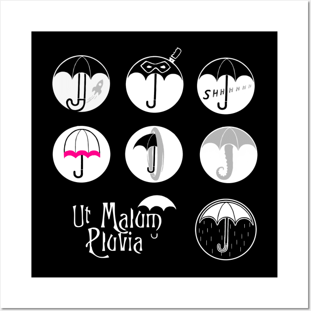 Ut Malum Pluvia - Umbrella Academy TV show - When Evil Rains Wall Art by BlancaVidal